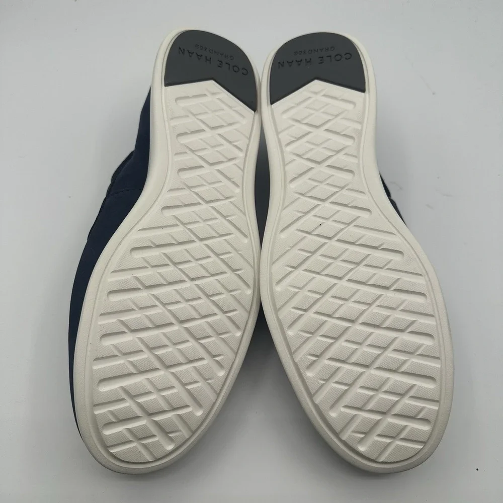 Cole Haan Grand Atlantic Boat Shoes Mens Sz 9 M Marine Navy Blue Lace‎ Up C36080